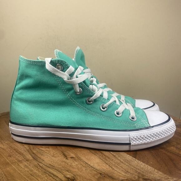Converse Chuck Taylor All Star Womens Green Blue Mint Size 8 High Top Shoes - Picture 1 of 9